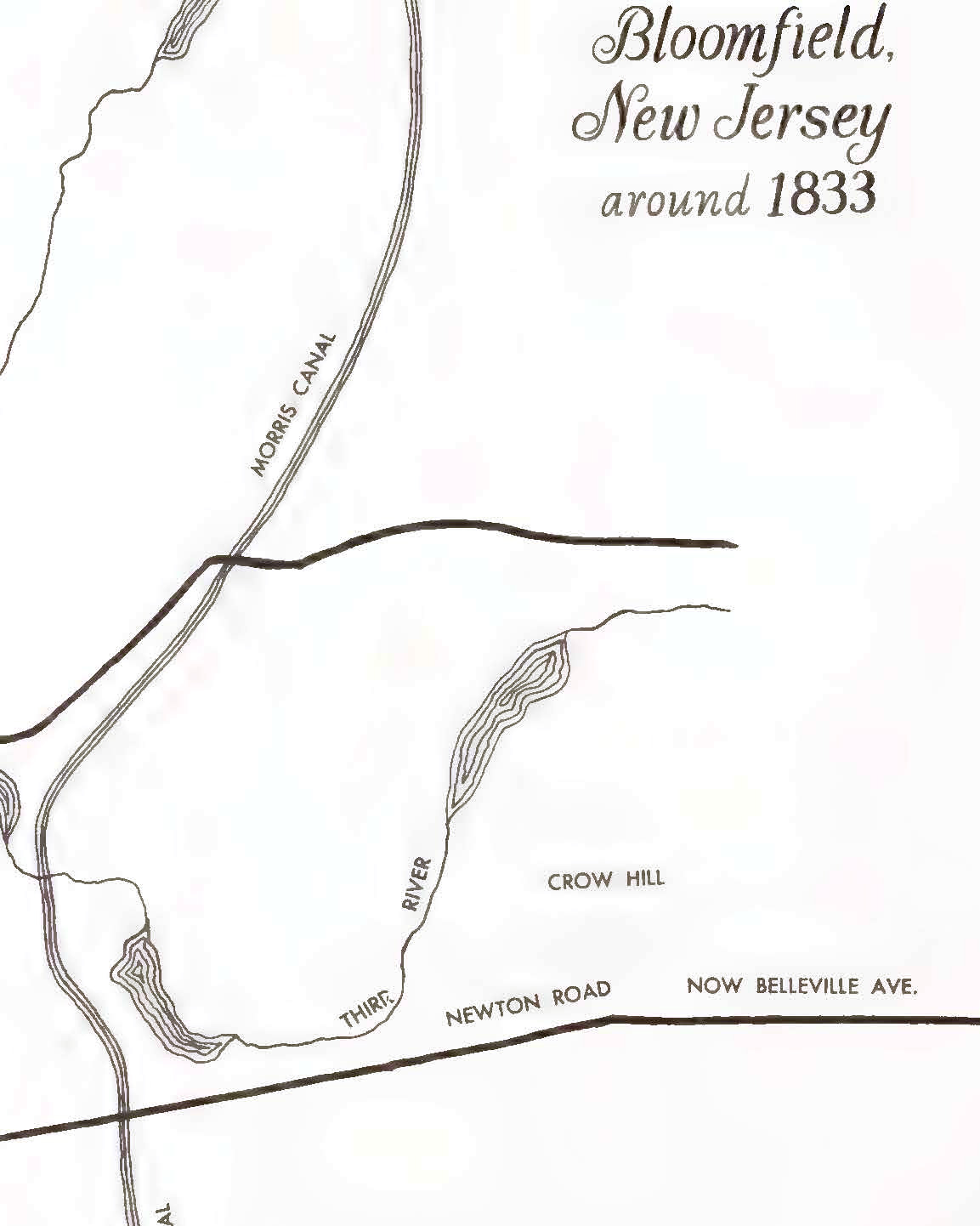 1833 map of Bloomfield